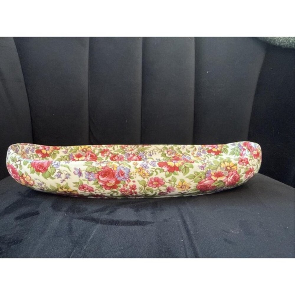 Royal Winton Grimwades Summertime Chintz Canoe Celery Olives Dish Bowl - Picture 5 of 6
